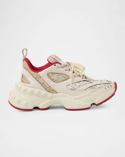 Christian Louboutin So Flo Perla Runner Sneakers In Multi