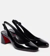 Christian Louboutin So Jane 55 Patent Leather Slingback Pumps In Black/lin Black