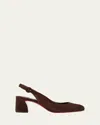 Christian Louboutin So Jane Suede Red Sole Slingback Pumps In Cosme
