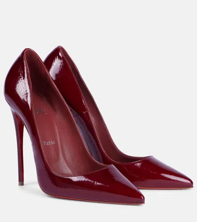 Christian Louboutin Sporty Kate 100 Patent-leather Pumps In Red