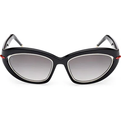 CHRISTIAN LOUBOUTIN CHRISTIAN LOUBOUTIN SO KATE 55MM GRADIENT CAT EYE SUNGLASSES