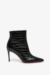 Christian Louboutin So Kate Croc-effect Patent-leather Boots