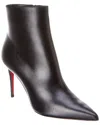 Christian Louboutin So Apostropha Suede Red Sole Stiletto Booties In Black