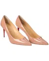 Christian Louboutin Kate Pointed Toe Patent Leather Pump In Brown