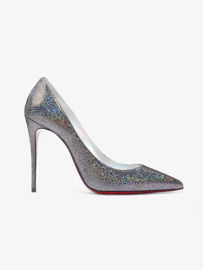 Christian Louboutin So Kate Disco Ball 105mm Multicoloured Suede In Silver