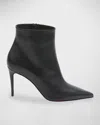 Christian Louboutin So Kate Leather Red Sole Booties In Black