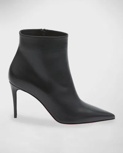 Christian Louboutin So Kate Leather Red Sole Booties In Black