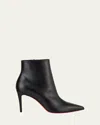 Christian Louboutin So Kate Leather Red Sole Booties In Black