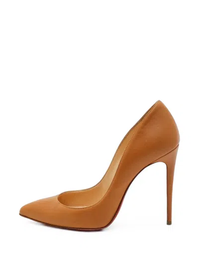 Pre-owned Christian Louboutin So Kate Pointed-toe Pumps In Brown