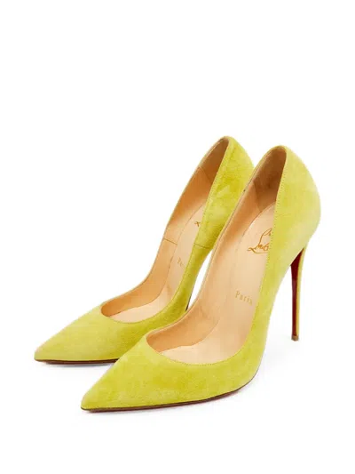 Pre-owned Christian Louboutin So Kate Pointed-toe Pumps In Yellow