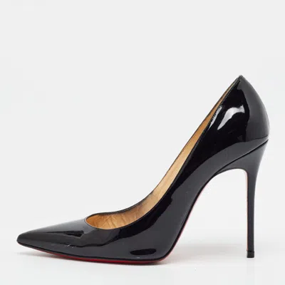 Pre-owned Christian Louboutin So Kate Size 37 Black Patent Leather Pumps