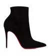Christian Louboutin So Apostropha 80 Suede Ankle Boots In Black