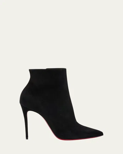 Christian Louboutin So Kate Suede Red Sole Booties In Black