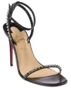 Christian Louboutin So Me Spike Red Sole Sandals In Black
