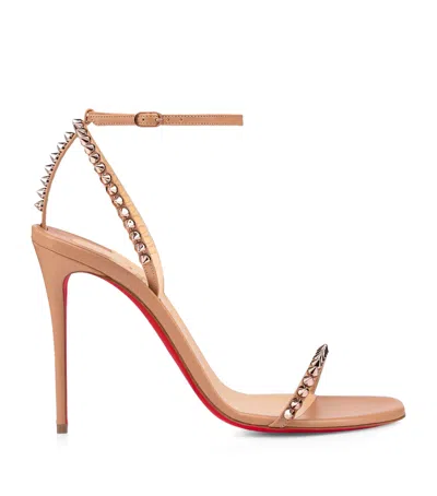 Christian Louboutin So Me Leather Heeled Sandals 100 In Blush
