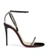 Christian Louboutin So Me Spike Red Sole Sandals In Black