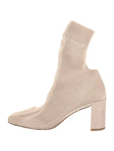 Pre-owned Christian Louboutin Sock Boots In Neutral