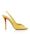 Christian Louboutin Sofia Z Patent Leather Slingback Sandals 100 In Yellow