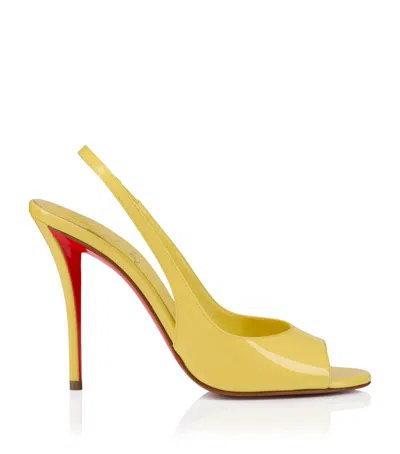 Christian Louboutin Sofia Z Patent Leather Slingback Sandals 100 In Yellow