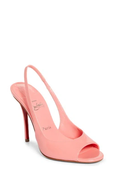 Christian Louboutin Sofia Z 100 Leather Slingback Sandals In Pink