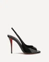 Christian Louboutin Sofia Z 110 Slingback Sandals In Patent Leather In Black