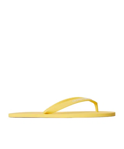 Christian Louboutin Solid Color Flip Flops In Yellow