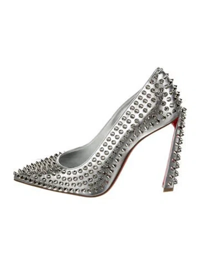 Pre-owned Christian Louboutin Spike Accents Leather Pumps
