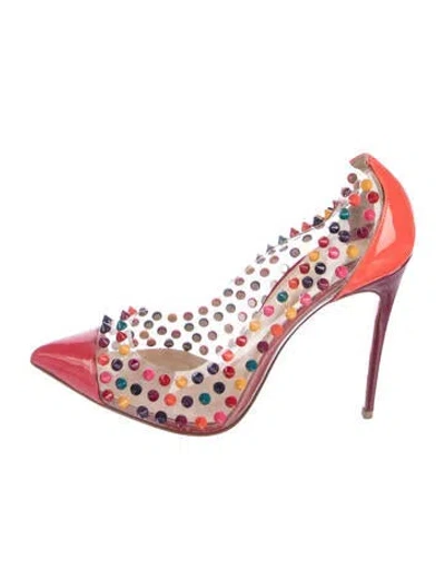 Pre-owned Christian Louboutin Spike Accents Pvc Pumps