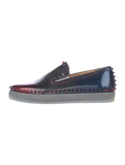 Pre-owned Christian Louboutin Spike Accents Pvc Sneakers In Multi