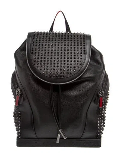 Pre-owned Christian Louboutin Spike Backpack In Black