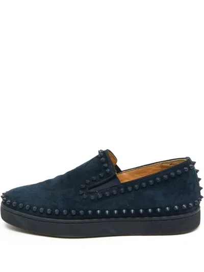 Pre-owned Christian Louboutin Spike-detailed Sneakers
