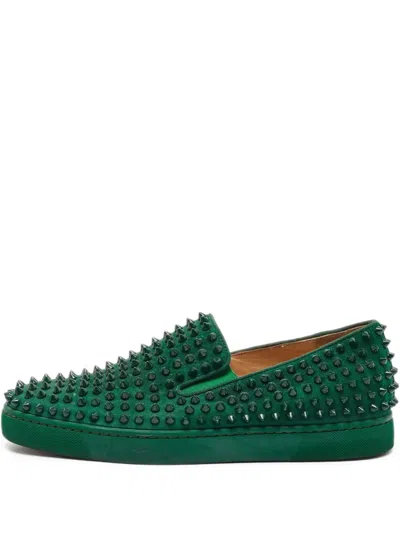 Pre-owned Christian Louboutin Spike-embellished Sneakers