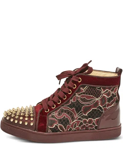 Pre-owned Christian Louboutin Spike-embellished Sneakers