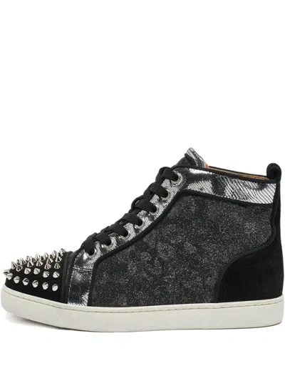 Pre-owned Christian Louboutin Spike-stud Hi-top Sneakers