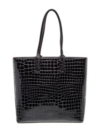 Pre-owned Christian Louboutin Spike Tote In Black
