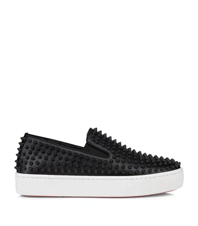 Christian Louboutin Man Sneakers Black Size 7 Leather