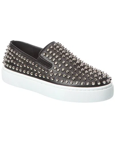 CHRISTIAN LOUBOUTIN CHRISTIAN LOUBOUTIN SPIKEBOAT LEATHER SLIP-ON SNEAKER