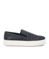 Christian Louboutin Spikeboat Slip-on Sneakers In White
