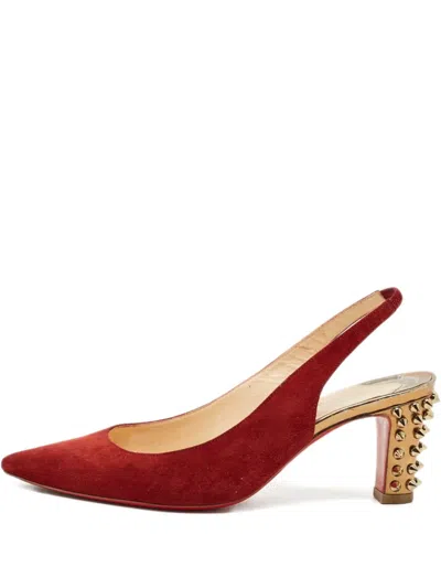 Pre-owned Christian Louboutin Spiked-heel Pumps In Red