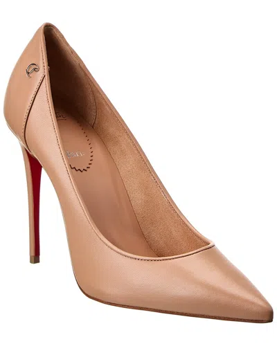 Christian Louboutin Sporty Kate 100 Leather Pump In Beige