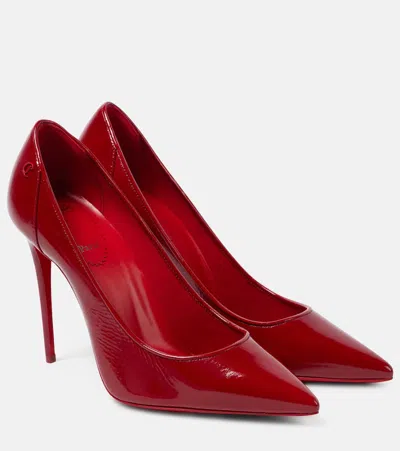 CHRISTIAN LOUBOUTIN SPORTY KATE 100 PATENT LEATHER PUMPS