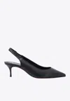 Christian Louboutin Sporty Kate Leather Slingback Pumps 55 In Black