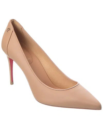 Christian Louboutin Sporty Kate 85 Leather Pump In Beige