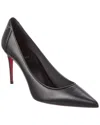 Christian Louboutin Kate Specchio Red Sole Leather Pumps In Black