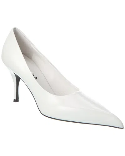 Christian Louboutin Sporty Kate 85 Leather Pump In White