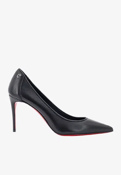 Christian Louboutin Sporty Kate 85 Leather Pumps In Black