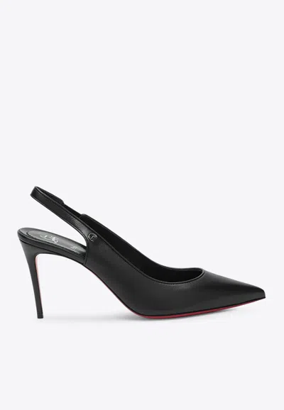 Christian Louboutin Sporty Kate 85 Nappa Leather Slingback Pumps In Black