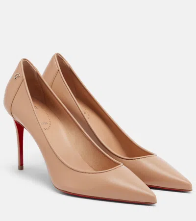 Christian Louboutin Sporty Kate Leather Pumps In Brown