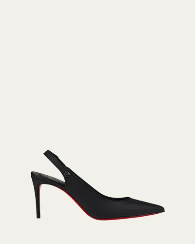 CHRISTIAN LOUBOUTIN SPORTY KATE LEATHER RED SOLE SLINGBACK PUMPS