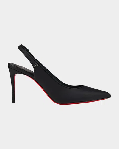 CHRISTIAN LOUBOUTIN SPORTY KATE LEATHER RED SOLE SLINGBACK PUMPS